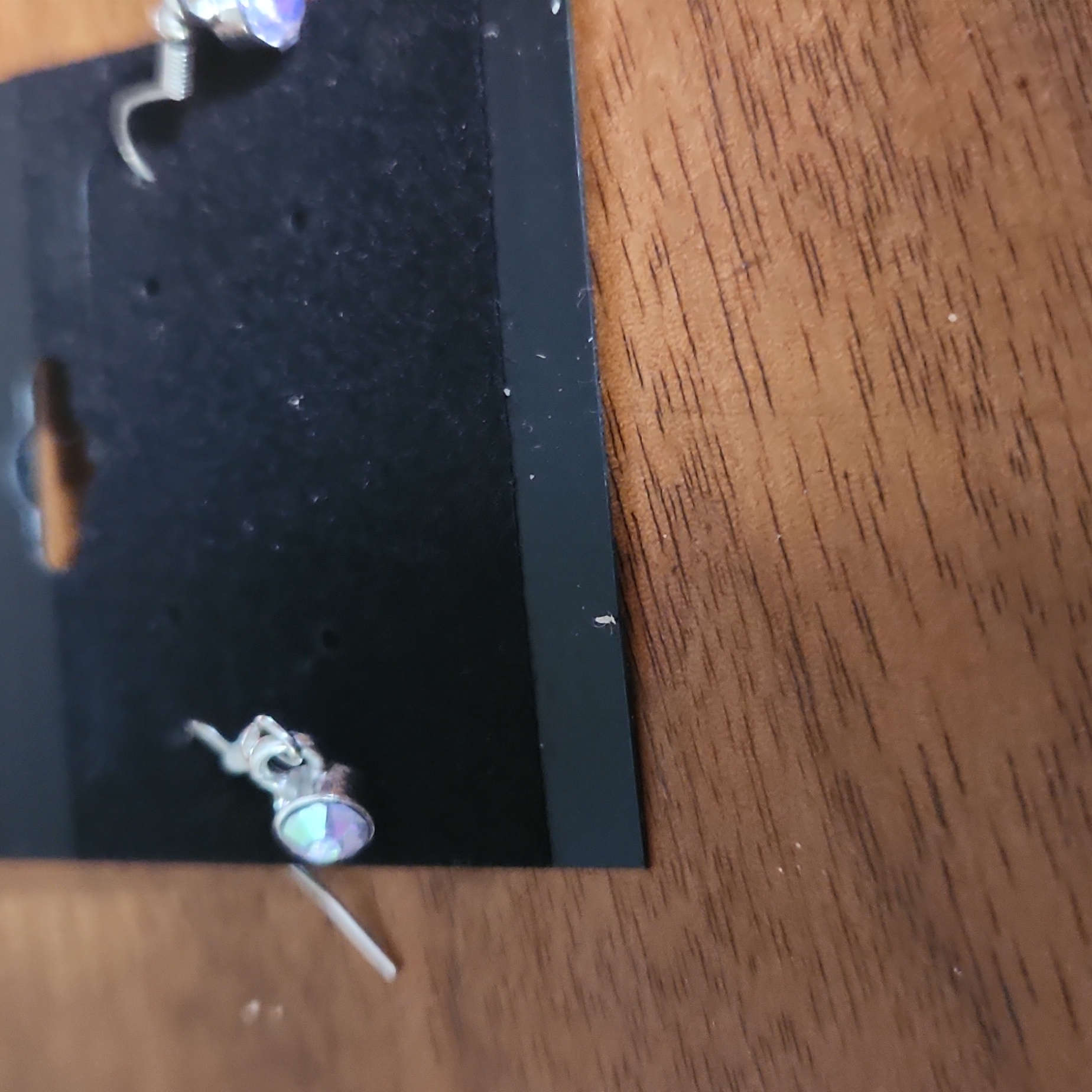 Fashion Jewelry Silver Earrings With Iridescent Stones 5$